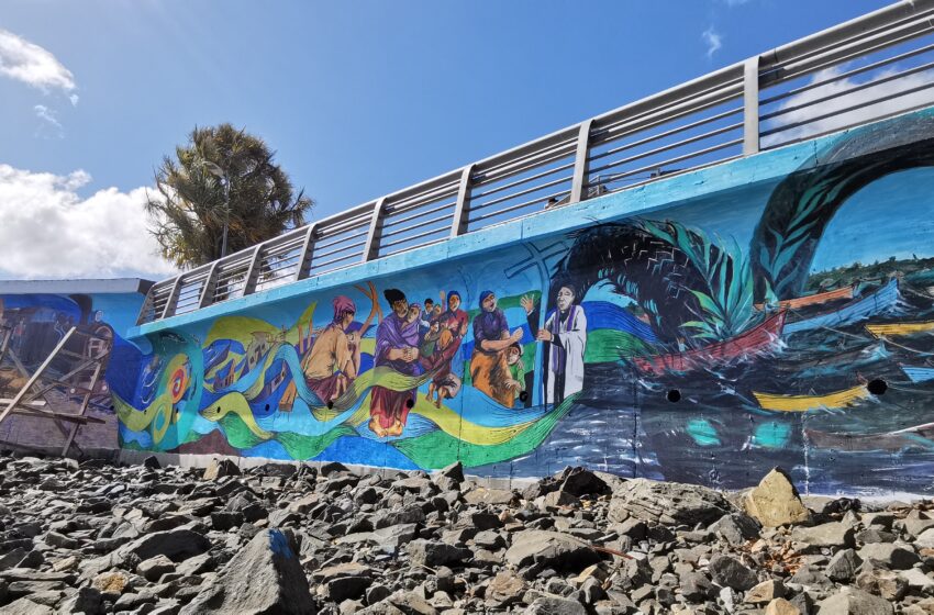  Mural en Costanera de Ancud rescata histórico barrio La Arena